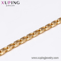 44290 xuping hilo de seda liso cadenas de latón collar falso oro lleno de joyas para muestra gratis